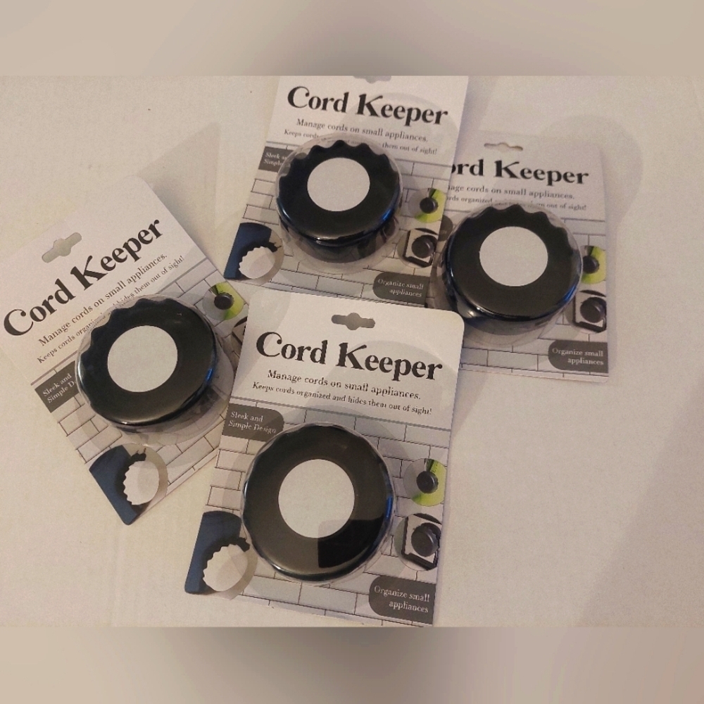 4 New In PACKAGE Cord KEEPERS Small Appliances Organizers (A)